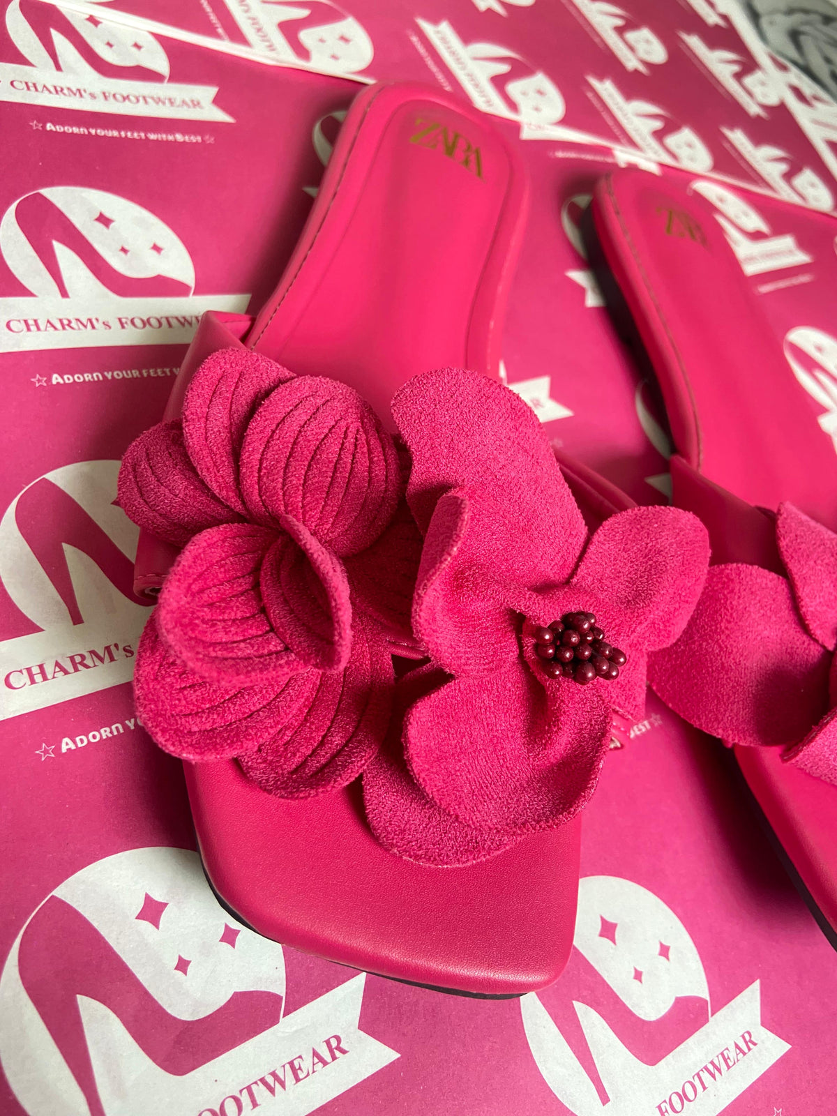 ZARA hot Pink Flats