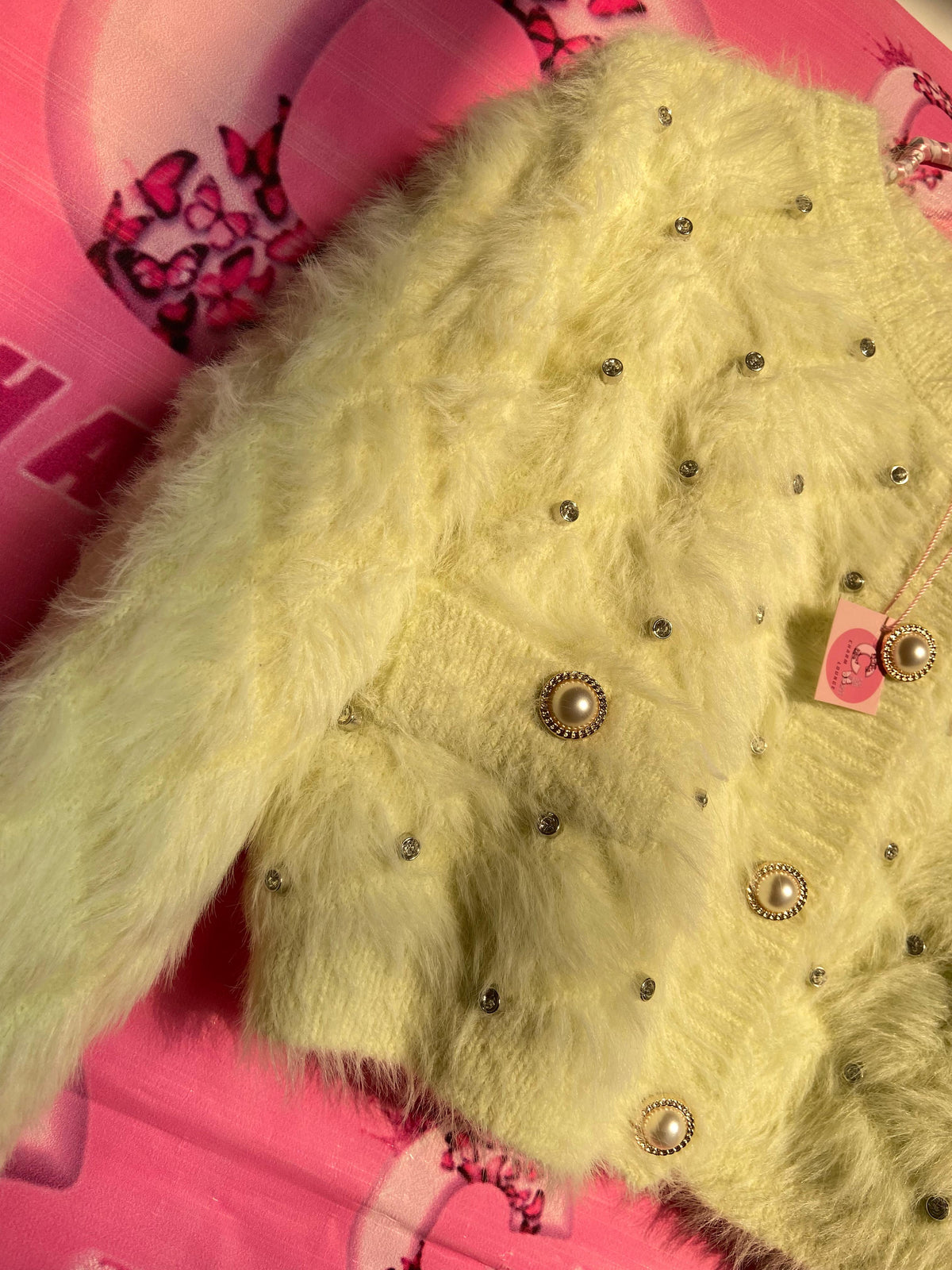 Fur Faux Korean Crop Top Sweater