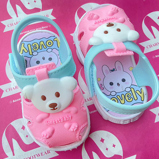 Baby pink bear sandles