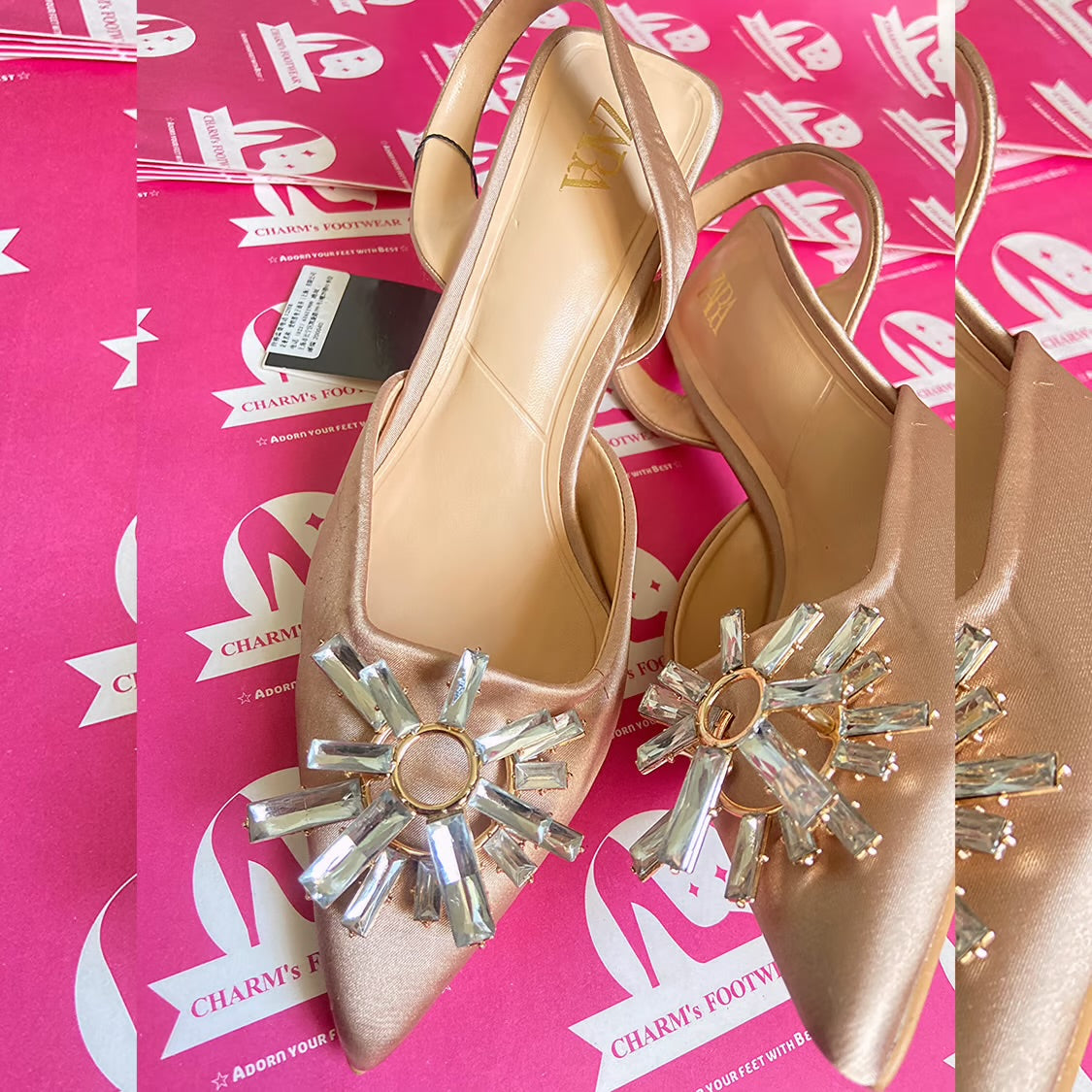 ZARA nude heels