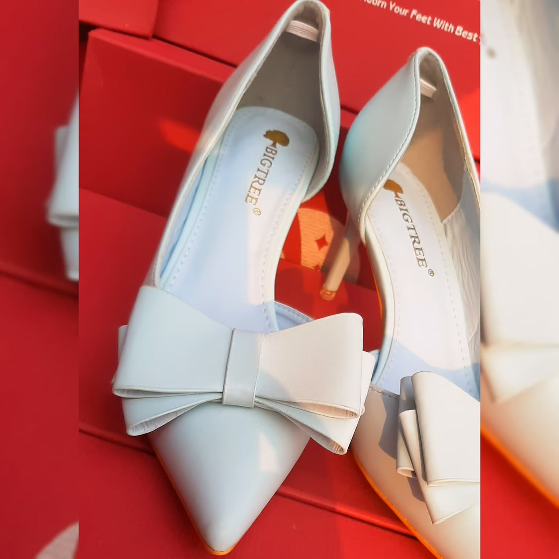 Sky blue BIGTREE BOW HEELS (pre order)