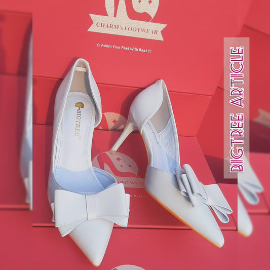 Sky blue BIGTREE BOW HEELS (pre order)