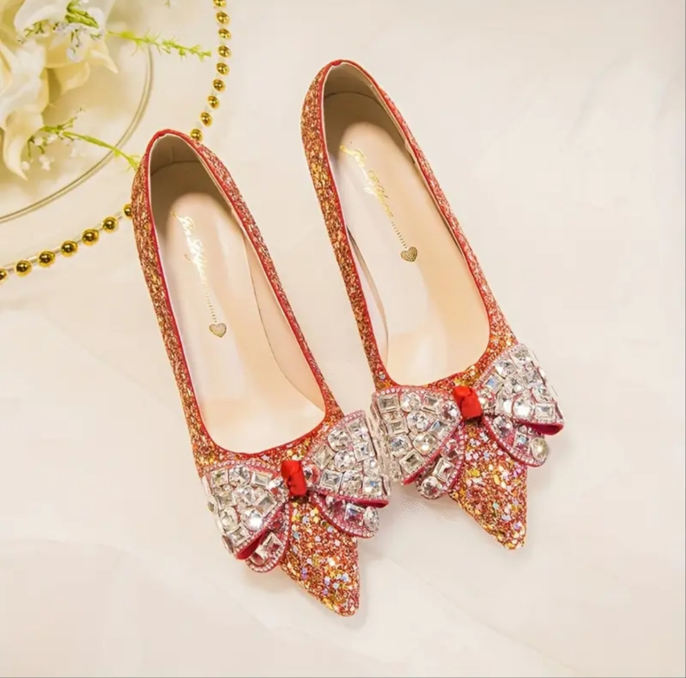 Luxury Red bow heels ( PreOrder )