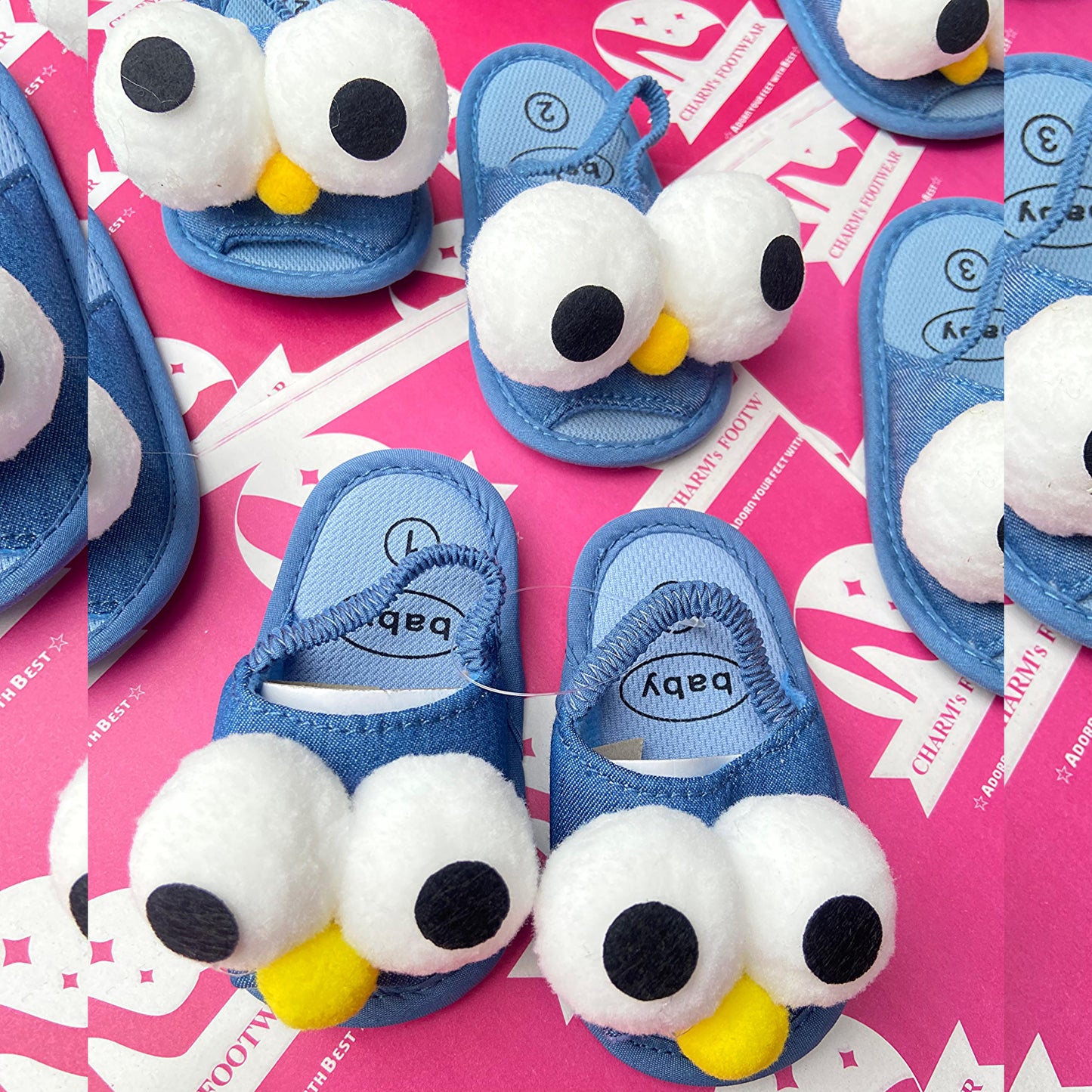 Googlie Denim Kids Slippers