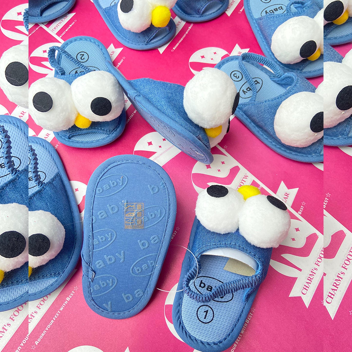 Googlie Denim Kids Slippers