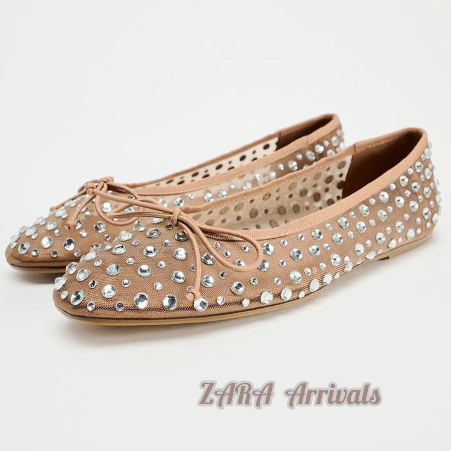 ZARA beige Bow Shoes