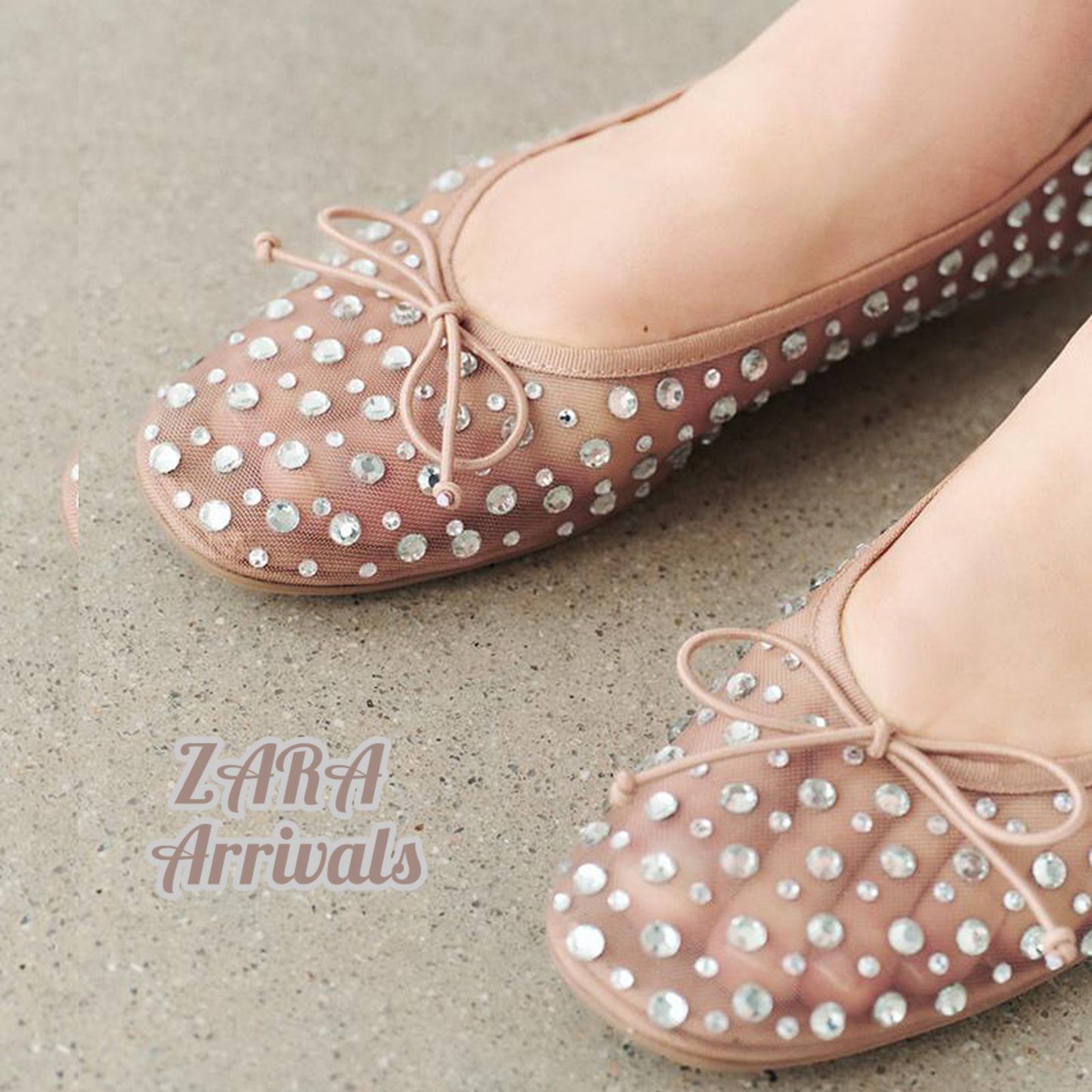 ZARA beige Bow Shoes