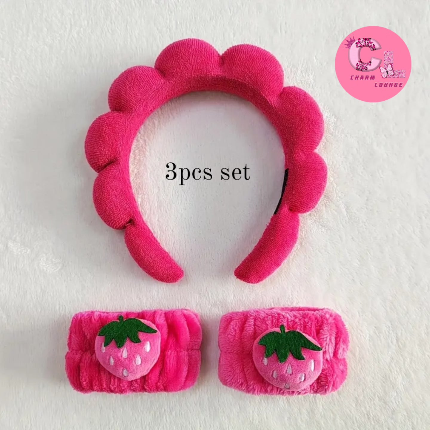 3pcs plush Headband+ Wristband Sets