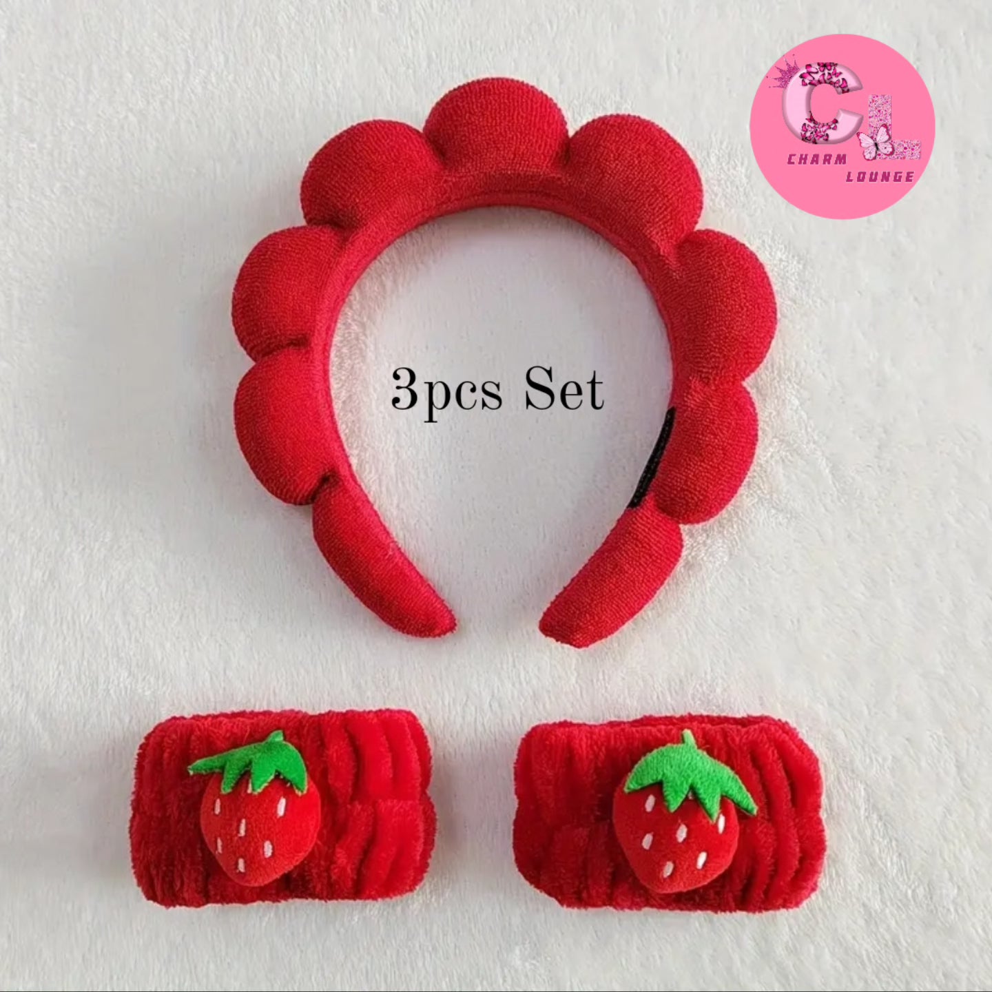 3pcs plush Headband+ Wristband Sets