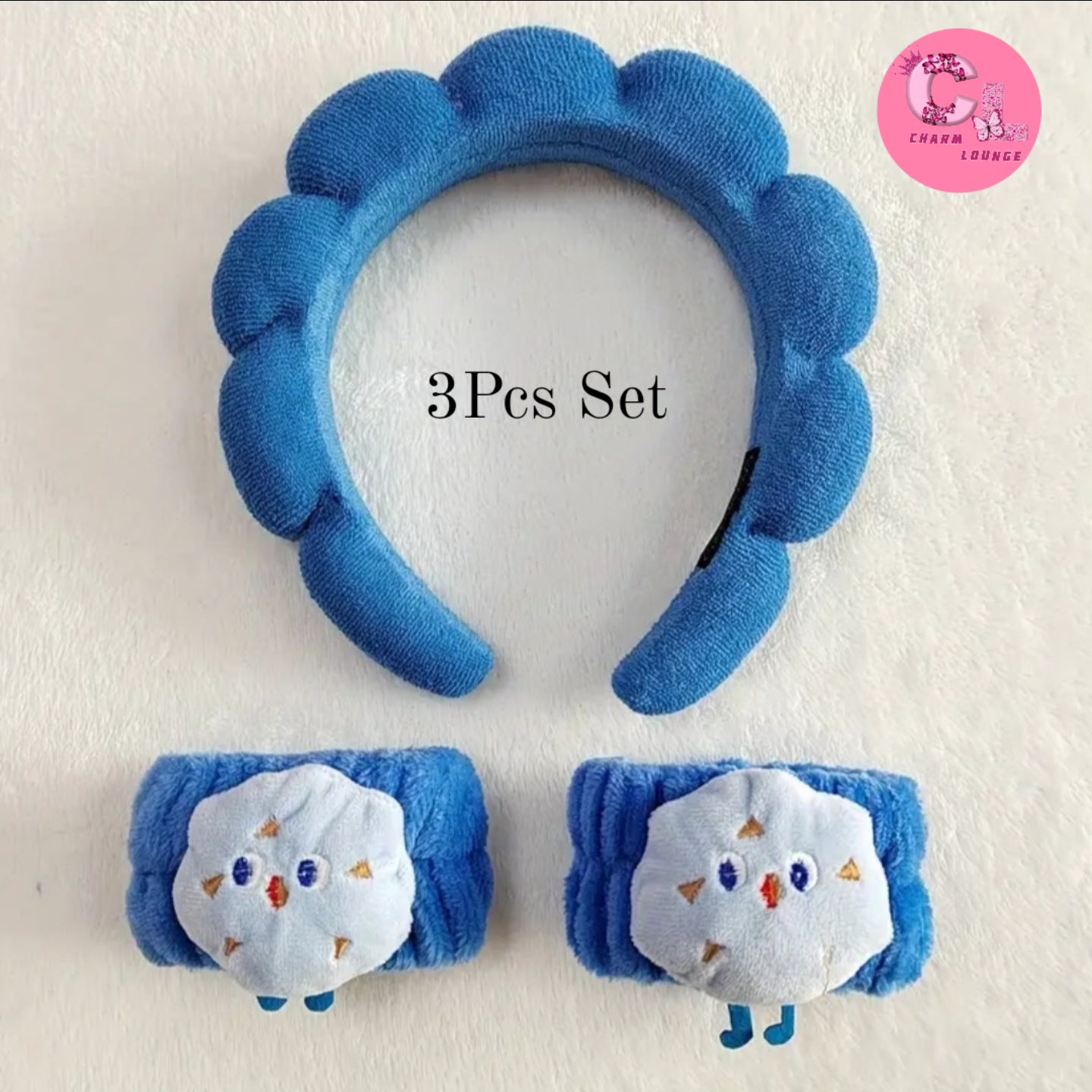 3pcs plush Headband+ Wristband Sets