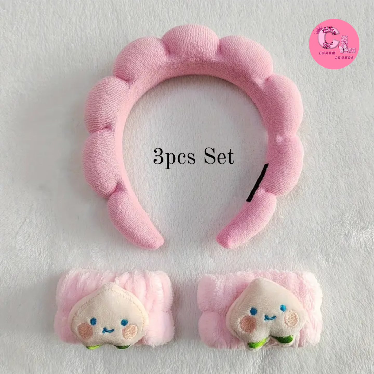 3pcs plush Headband+ Wristband Sets