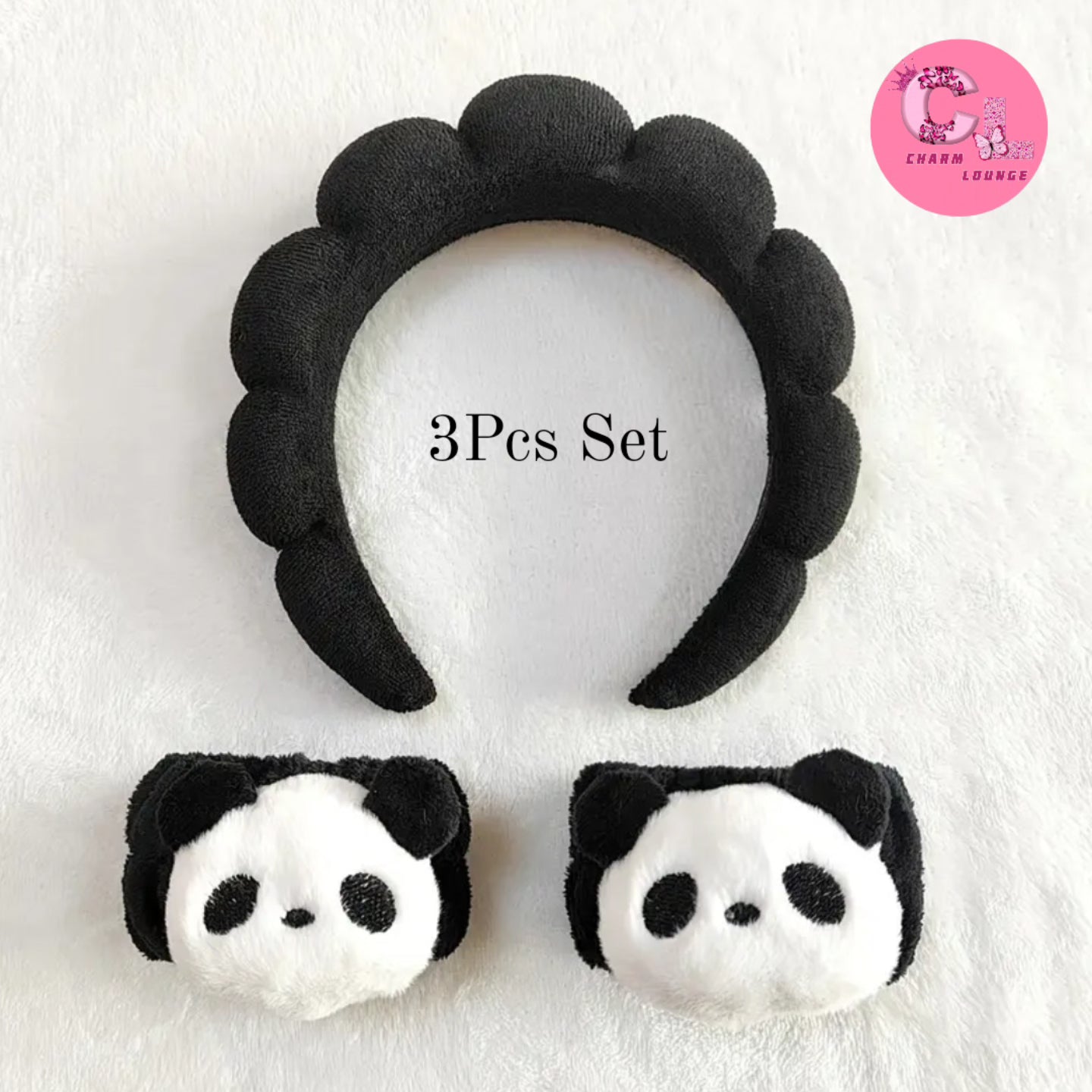 3pcs plush Headband+ Wristband Sets
