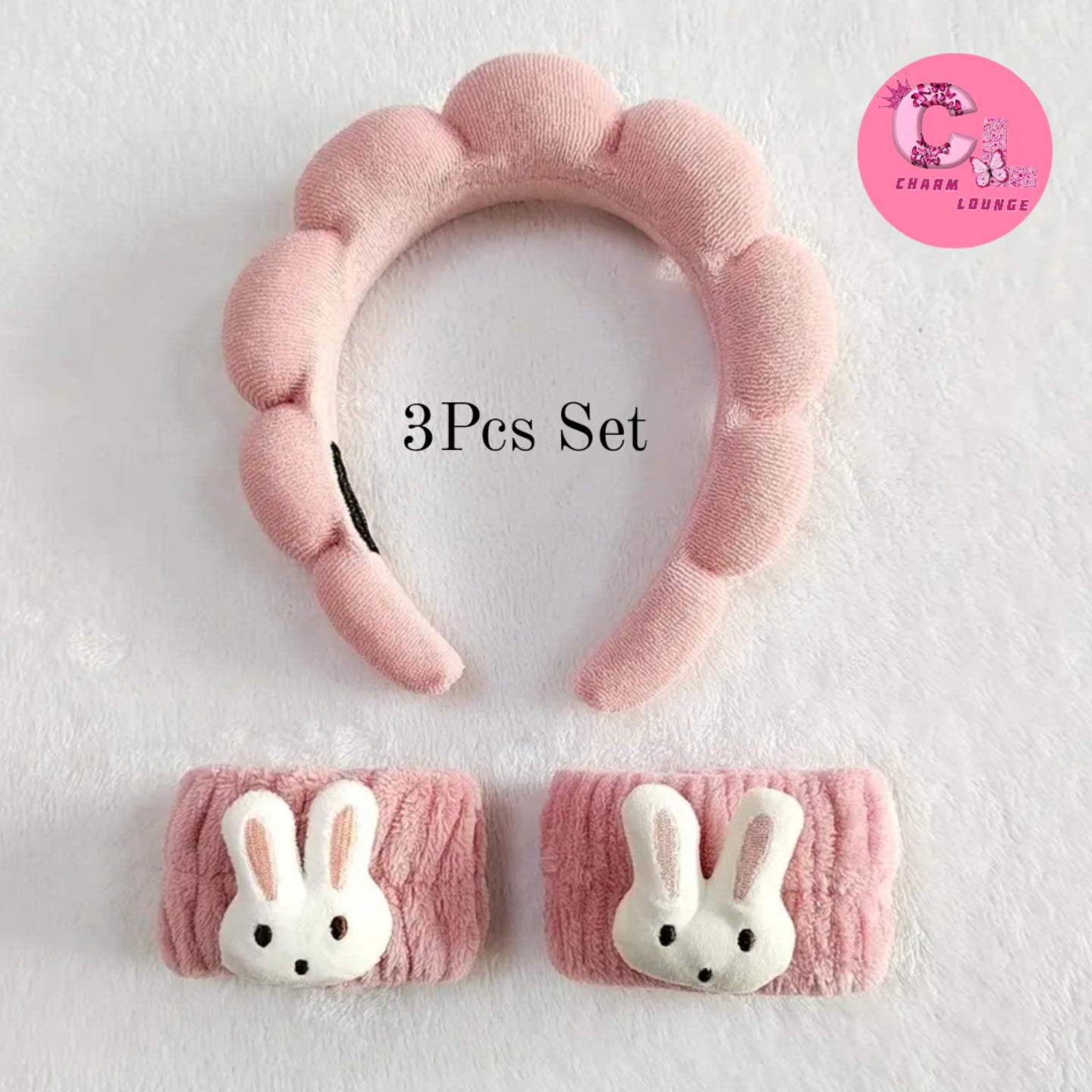 3pcs plush Headband+ Wristband Sets