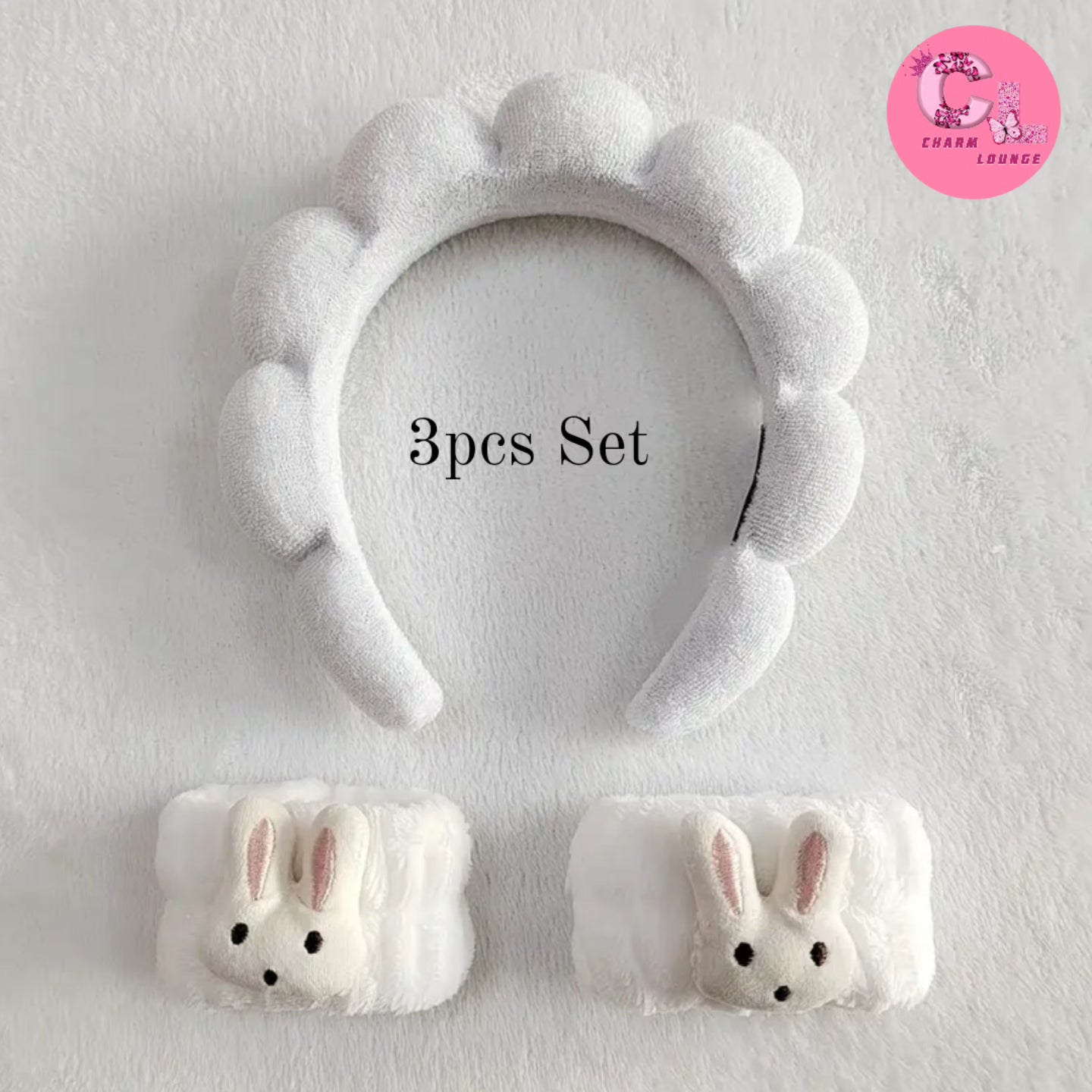 3pcs plush Headband+ Wristband Sets