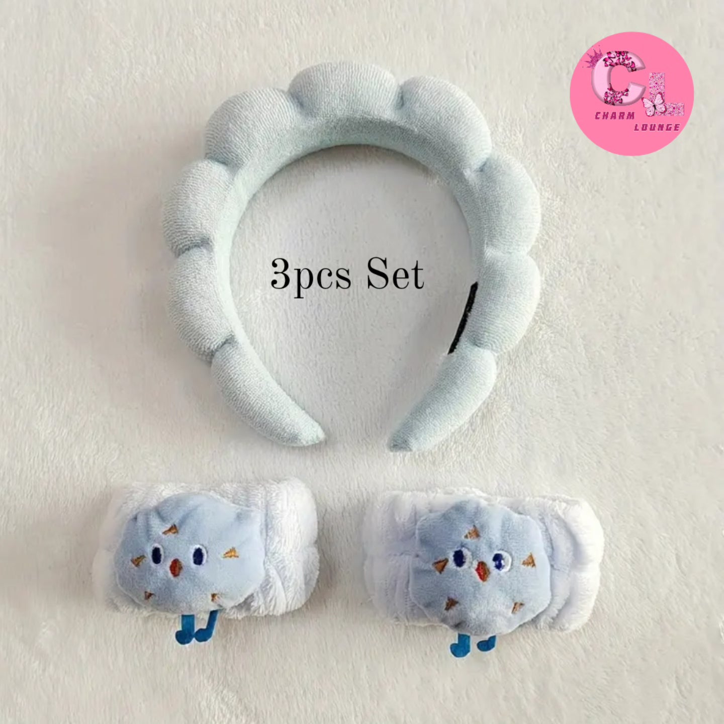 3pcs plush Headband+ Wristband Sets