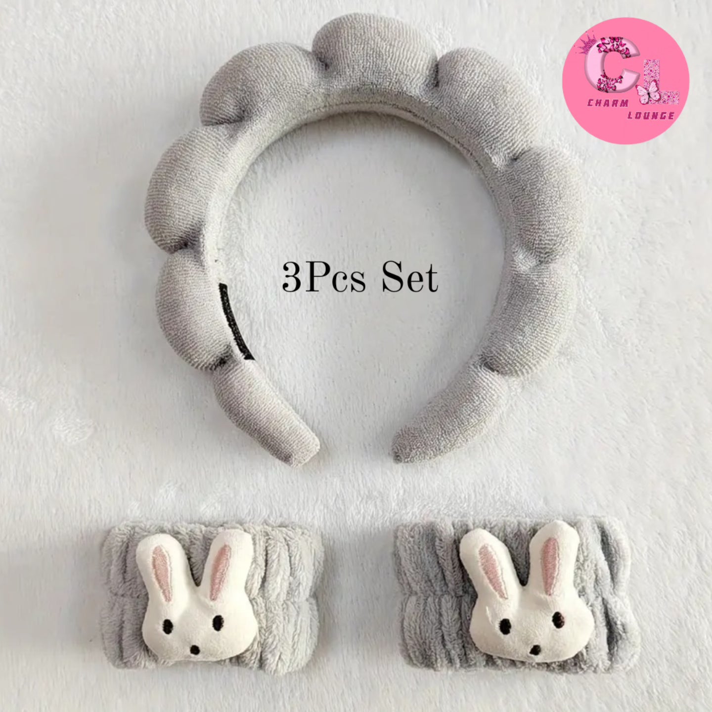 3pcs plush Headband+ Wristband Sets