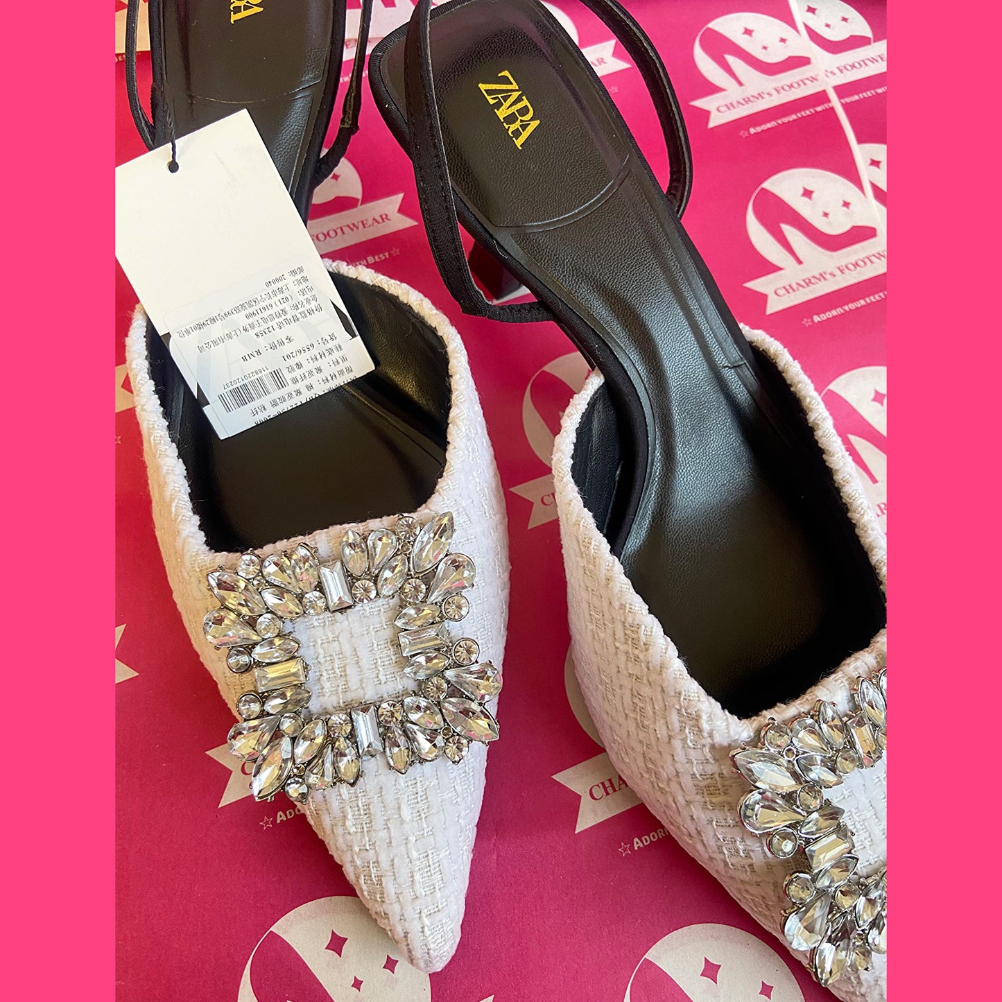 ZARA white kitten heels ( PreOrder )