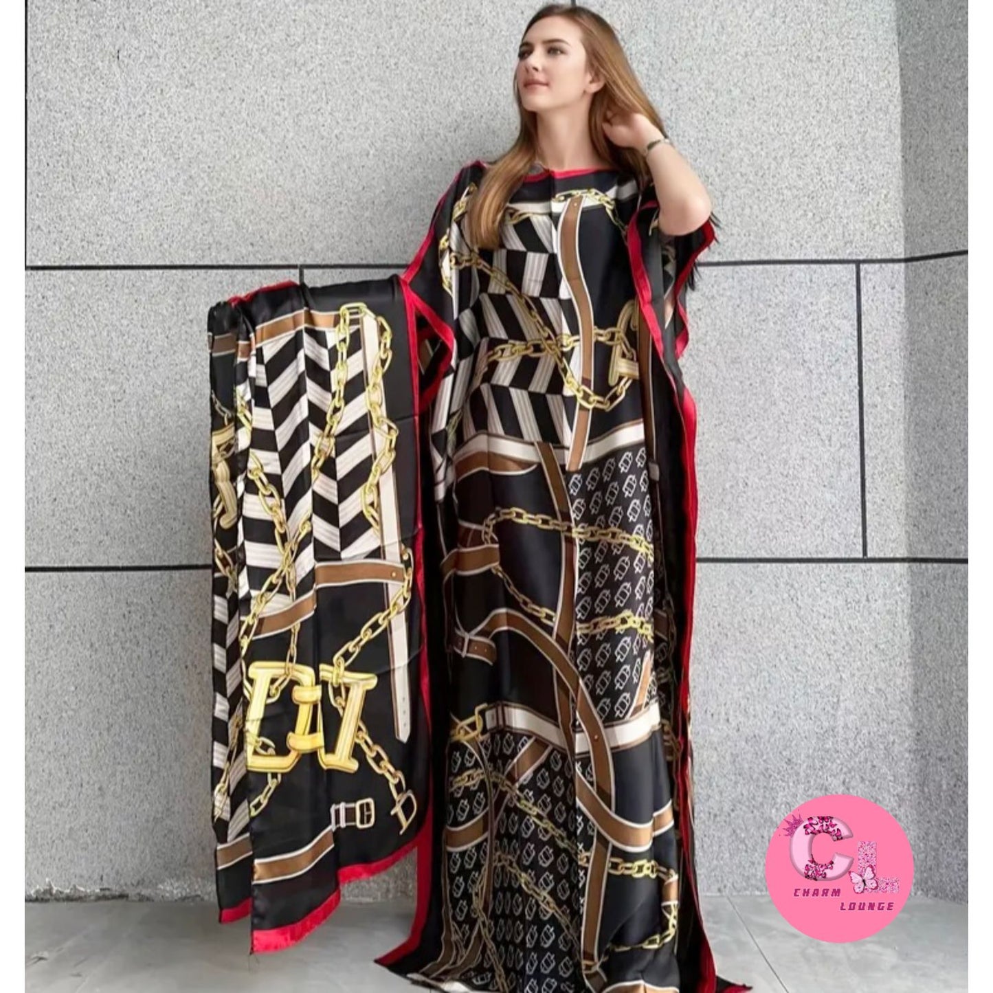 2pcs Silk Satin Maxi Dress