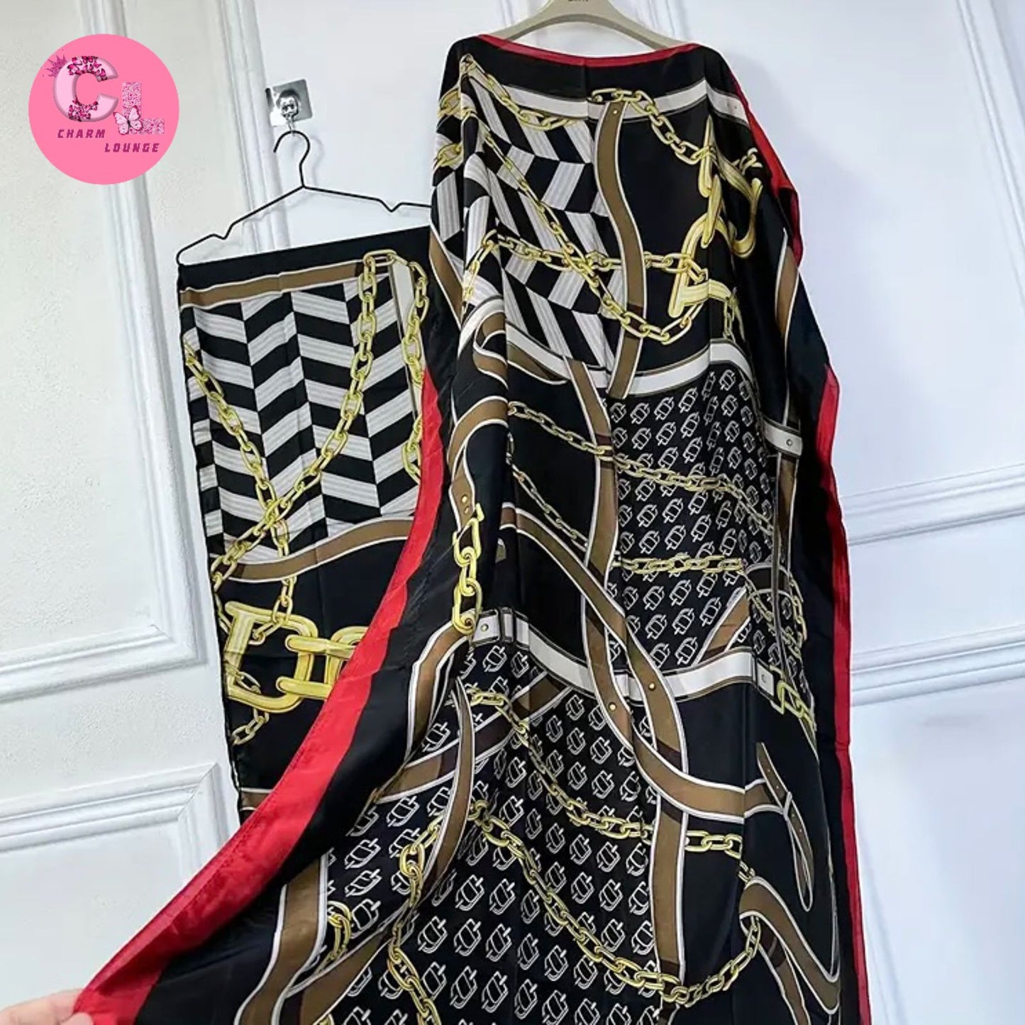 2pcs Silk Satin Maxi Dress