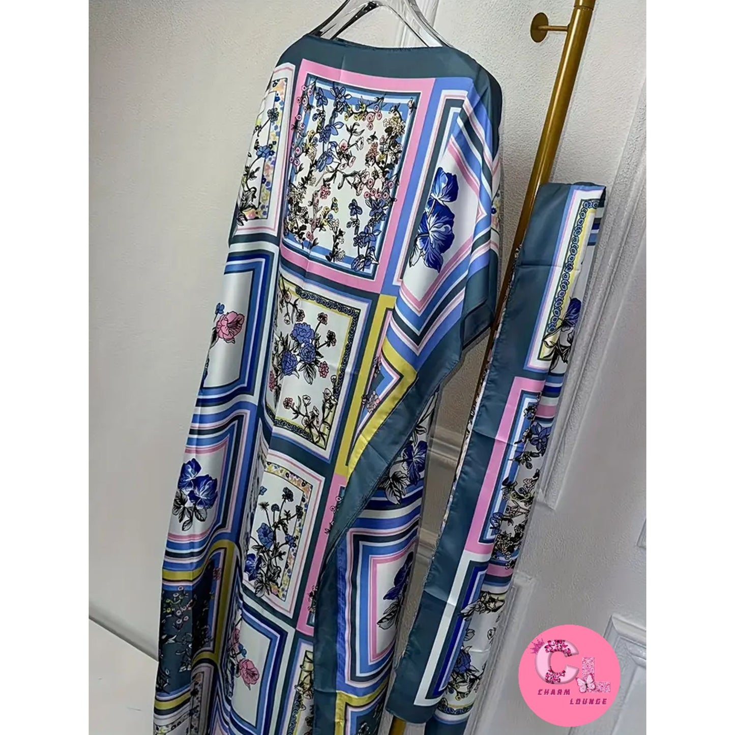 2pcs Silk Satin Maxi dress