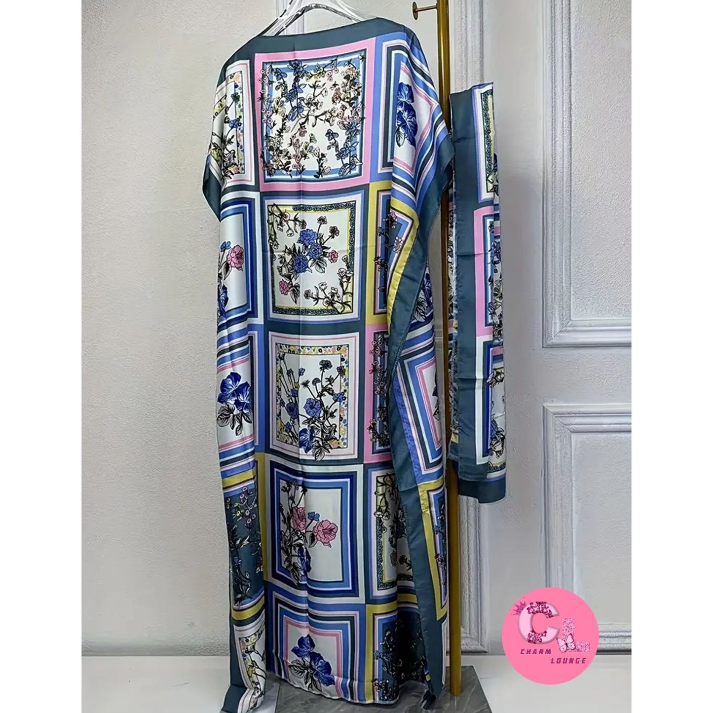 2pcs Silk Satin Maxi dress