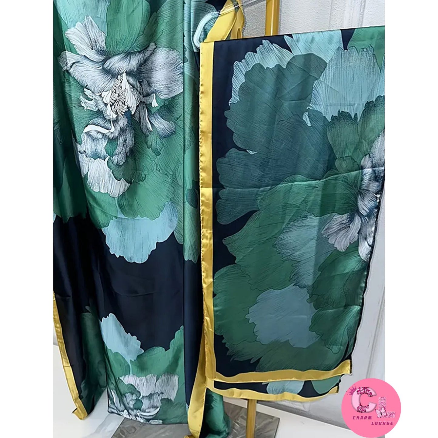 2pcs Silk Satin Maxi dress