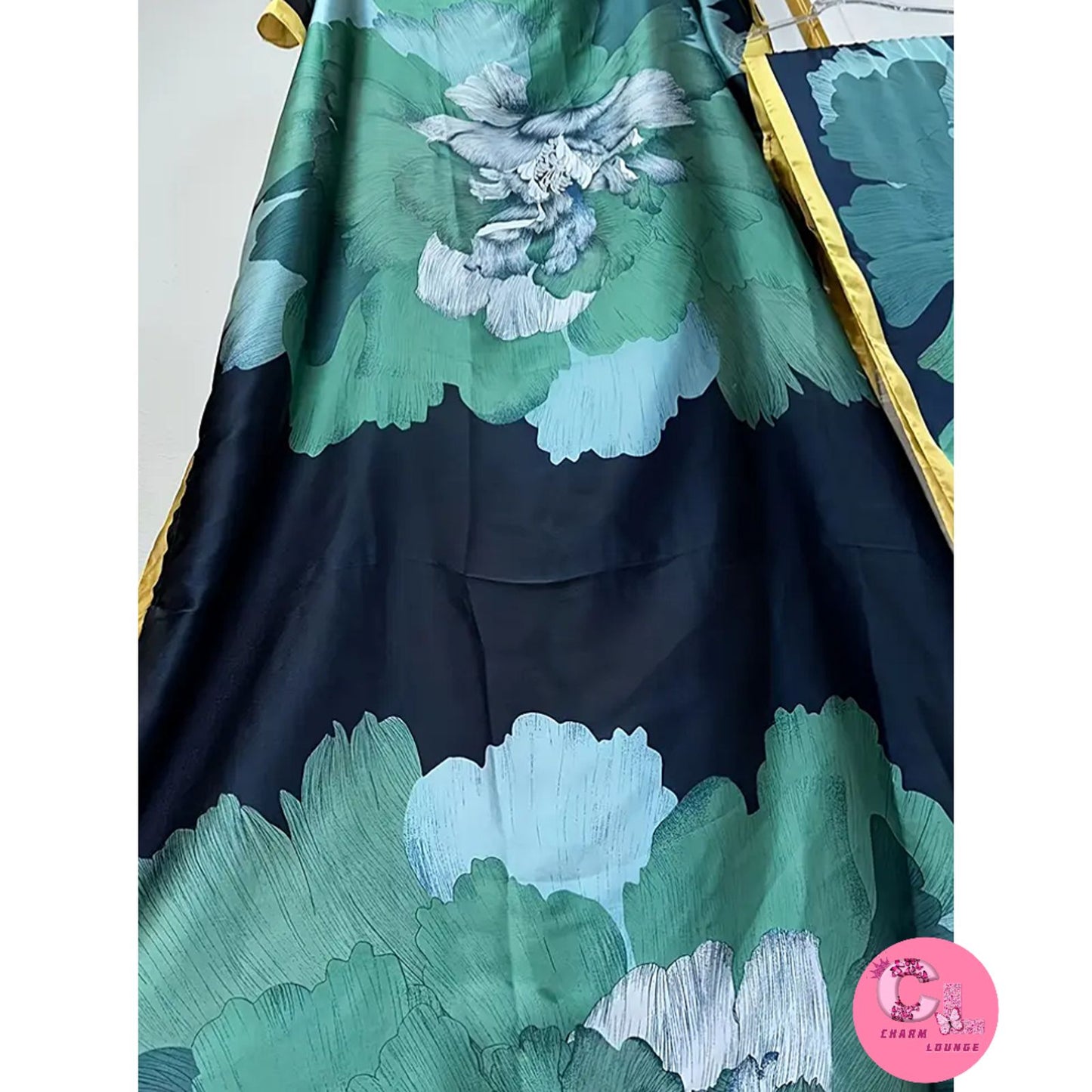 2pcs Silk Satin Maxi dress