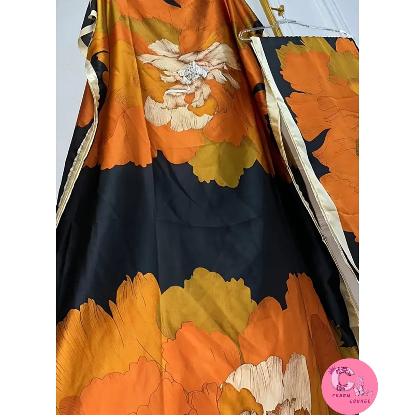 2pcs Silk Satin Maxi dress