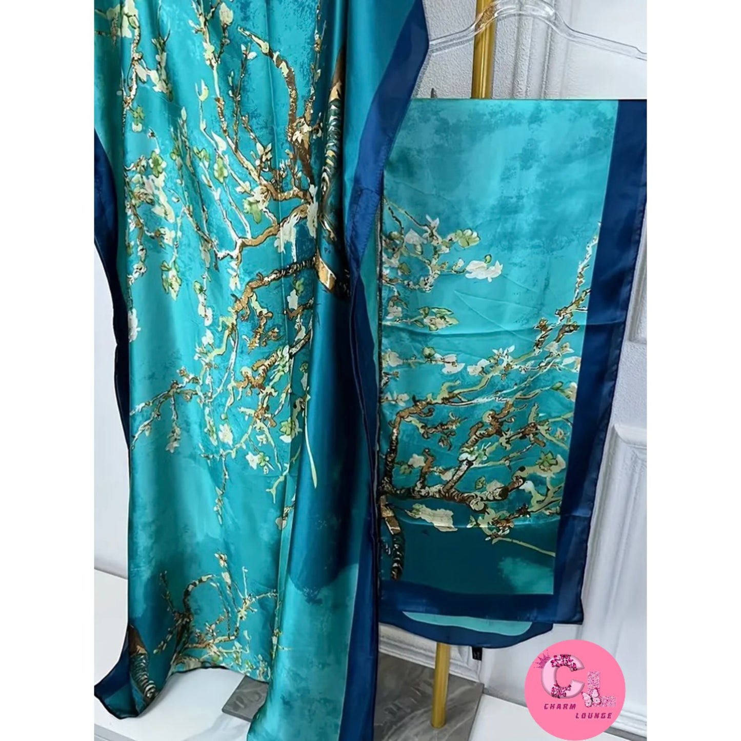 2pcs Silk Satin Maxi dress