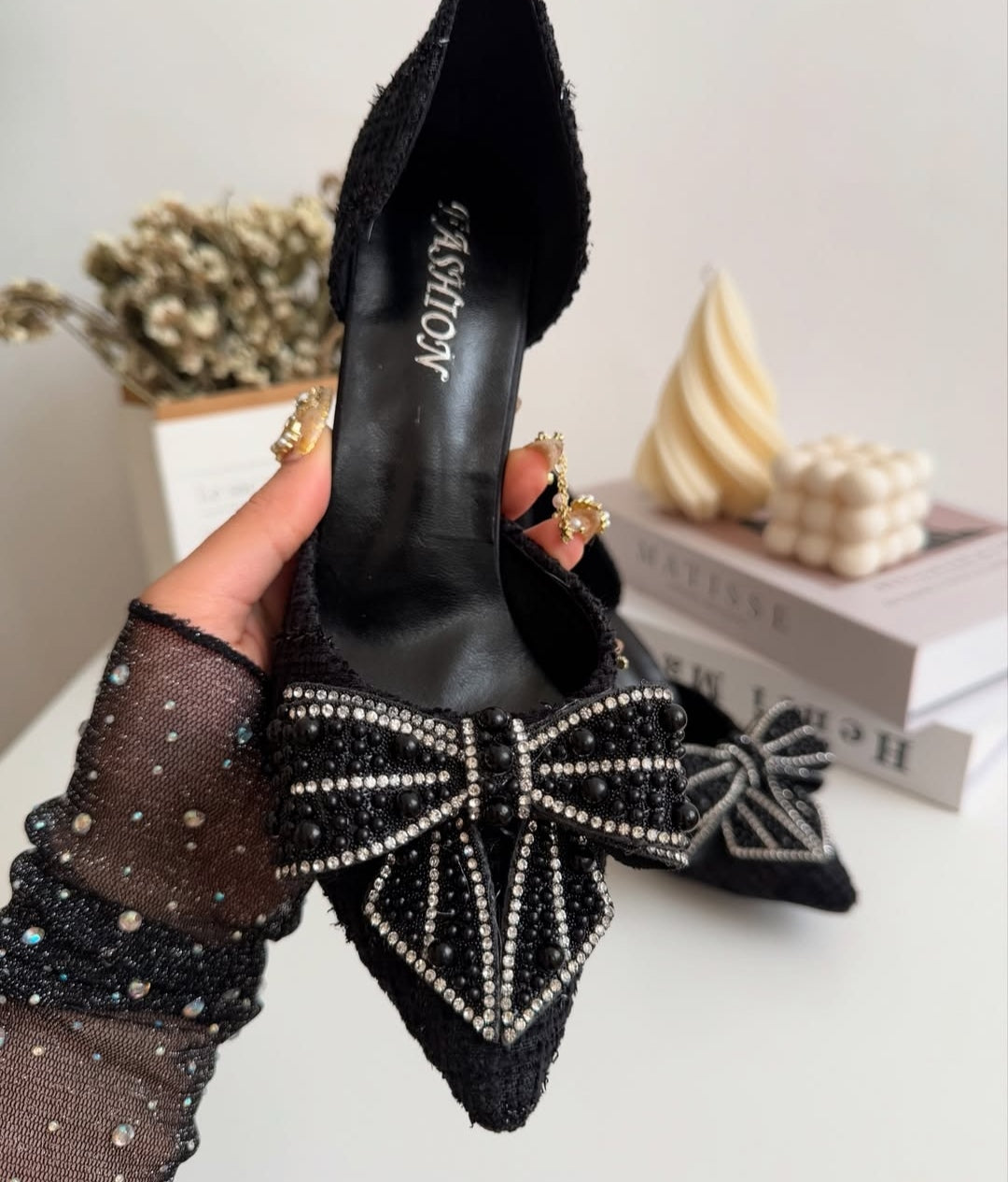 Korean Bow Black Heels🖤