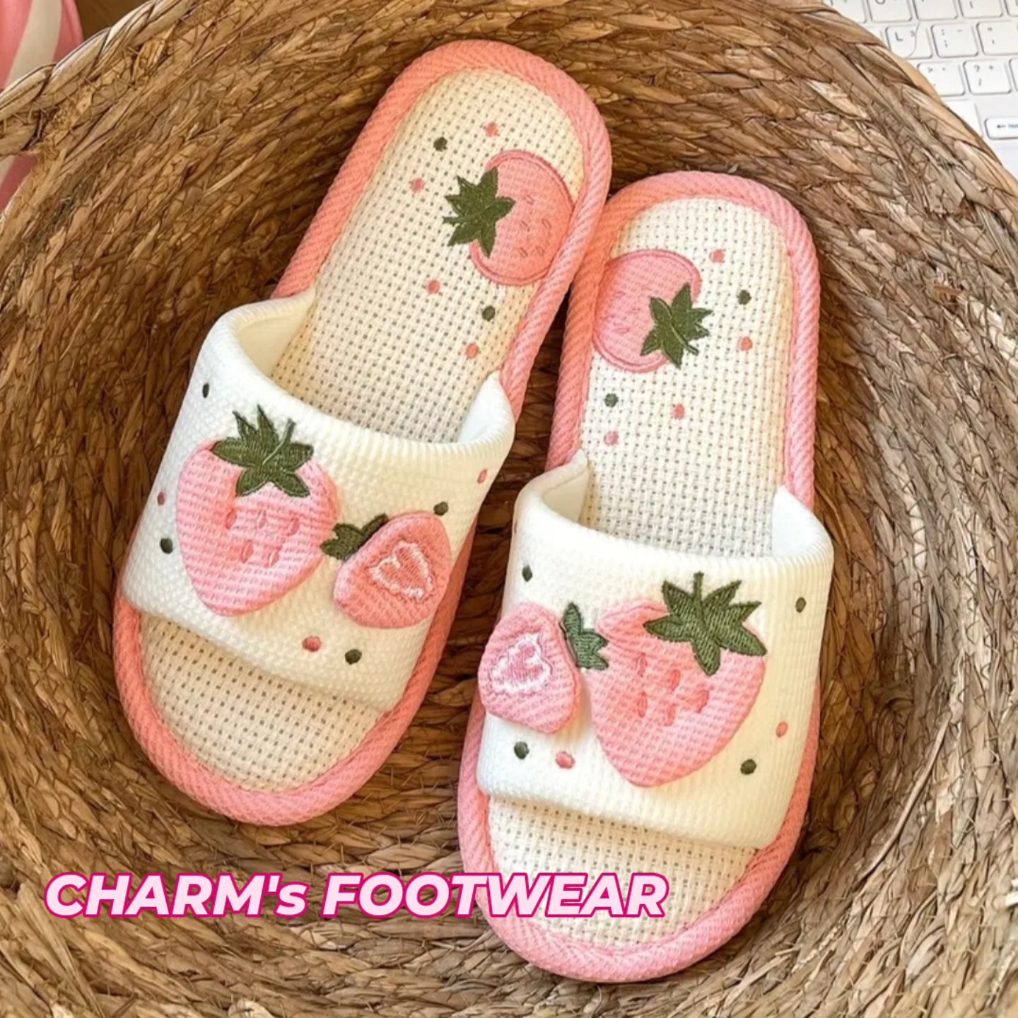 Summer Strawberry Slippers 🍓