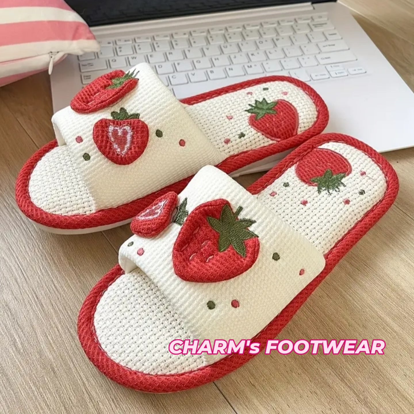 Summer Strawberry Slippers 🍓