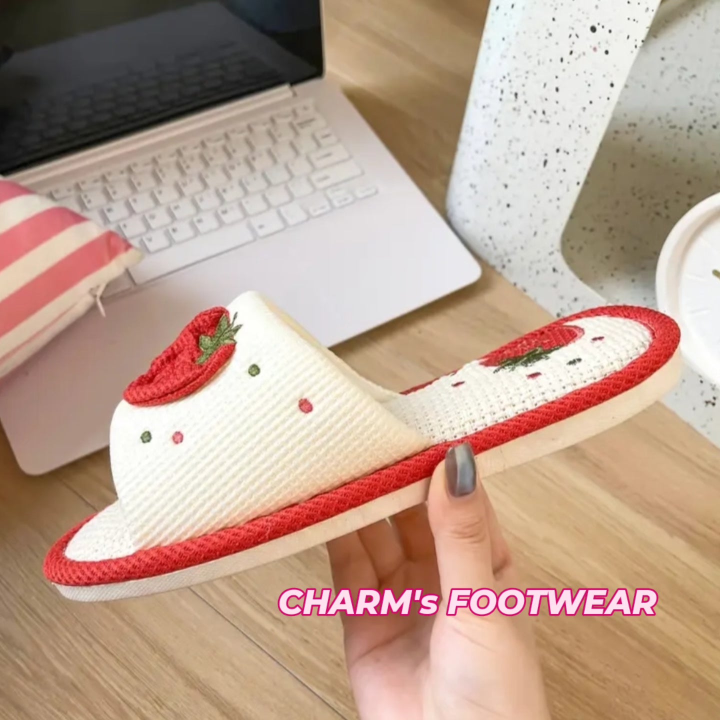 Summer Strawberry Slippers 🍓