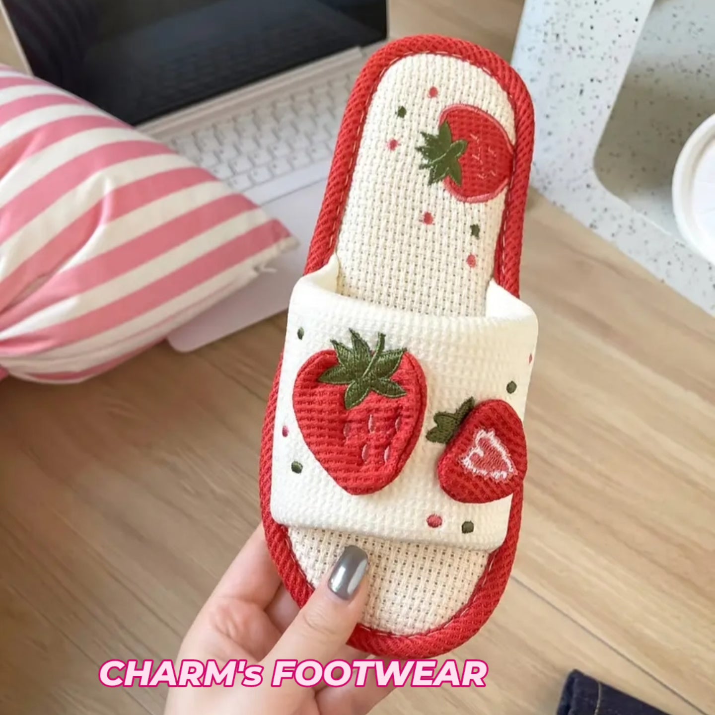 Summer Strawberry Slippers 🍓