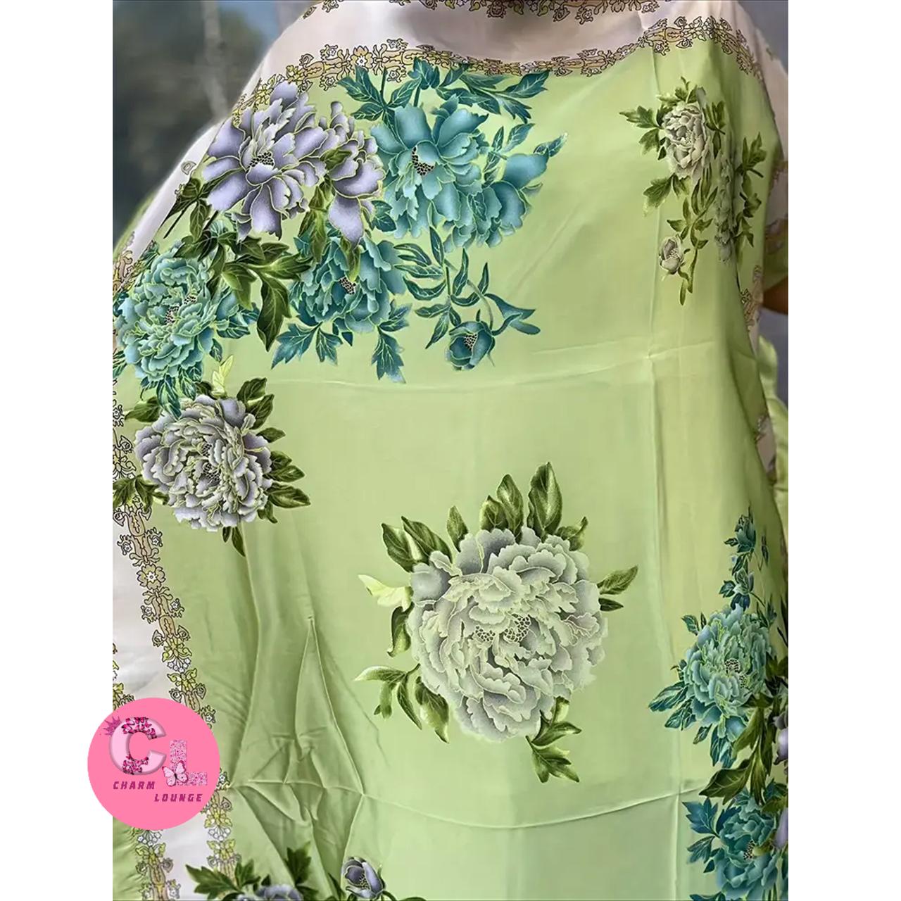 2pcs Silk Satin Maxi Dress