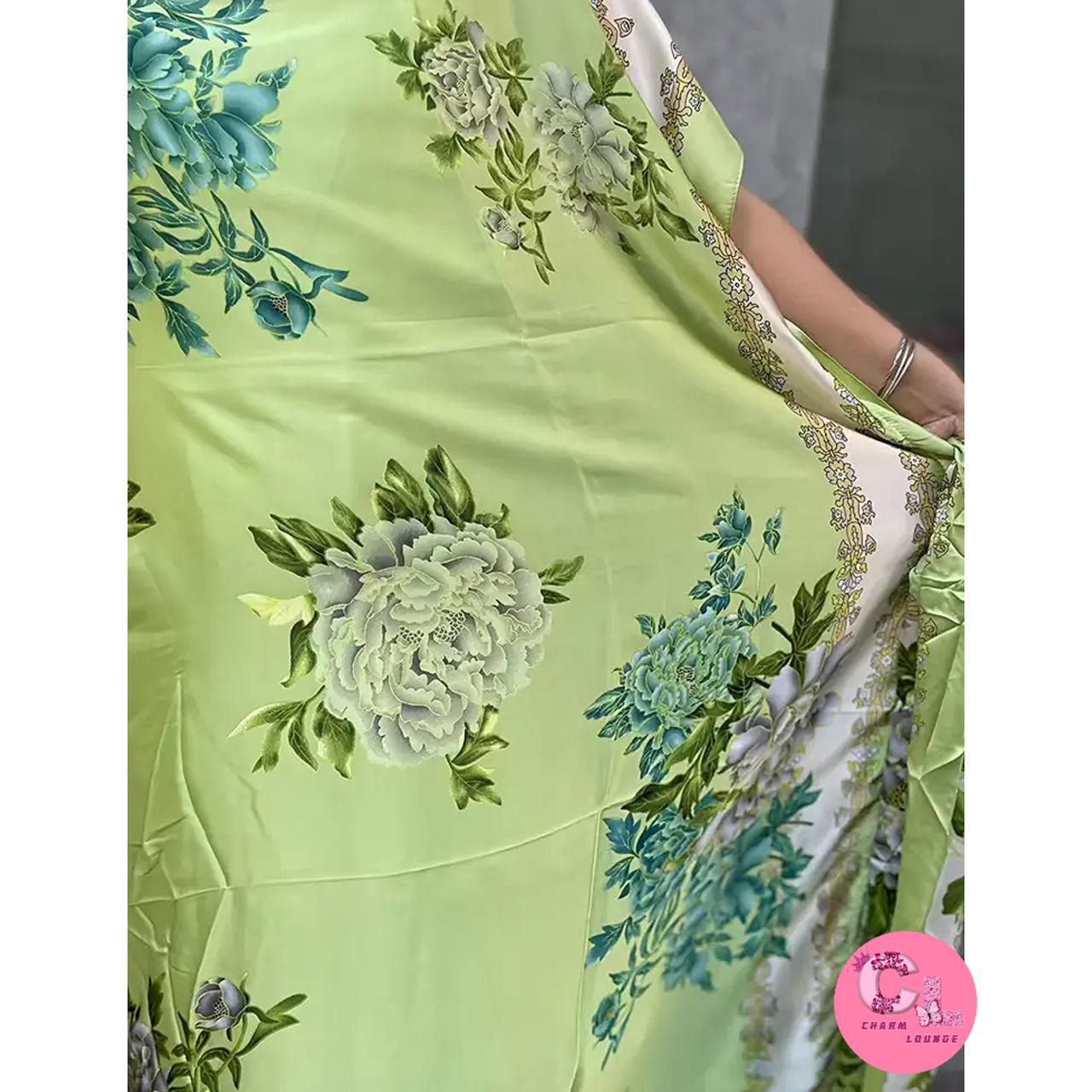 2pcs Silk Satin Maxi Dress