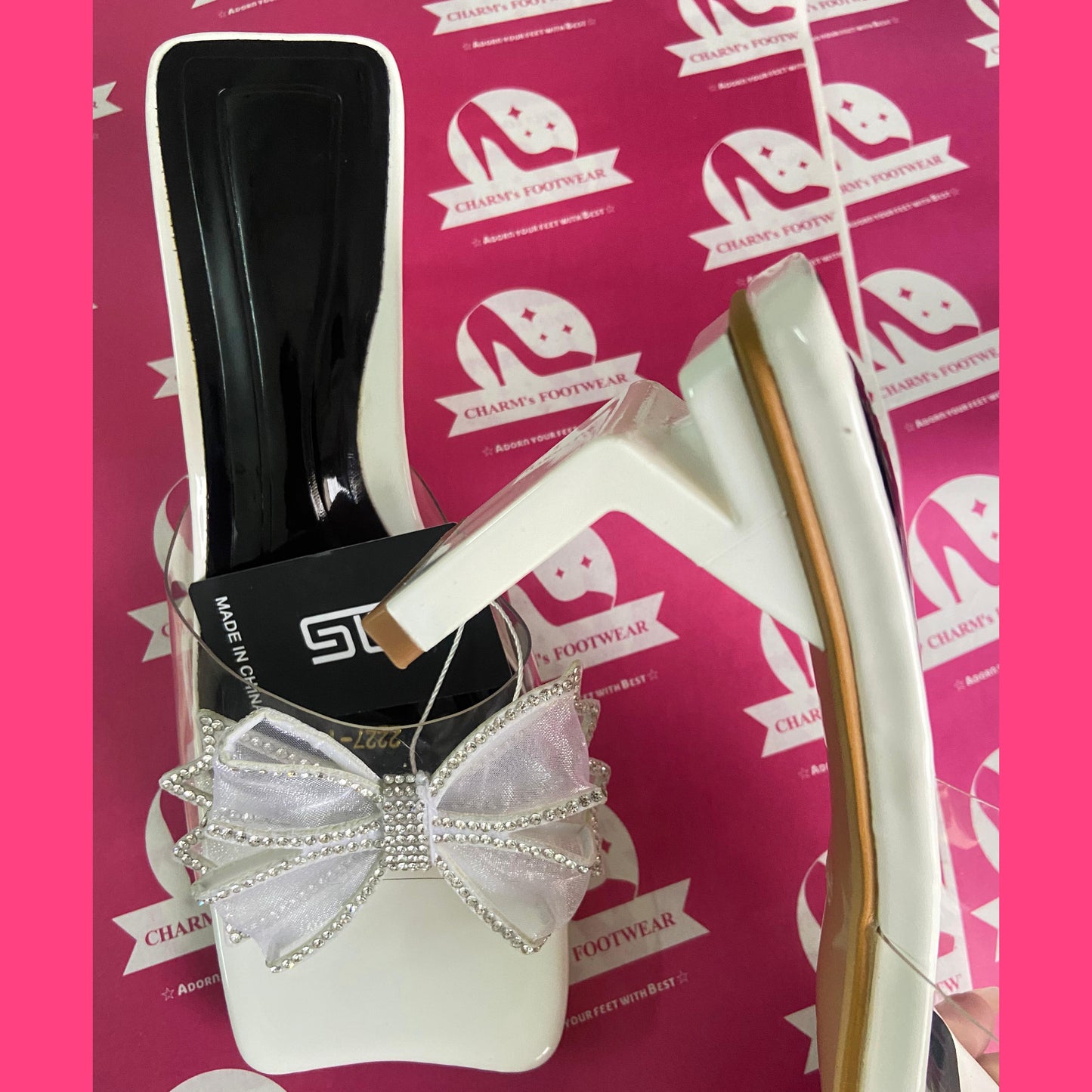 MS branded heels