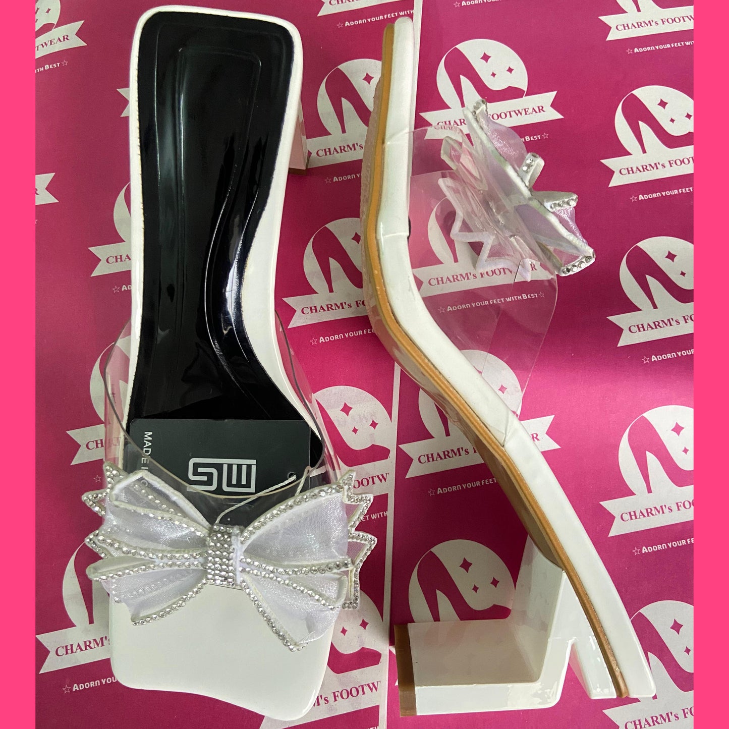 MS branded heels