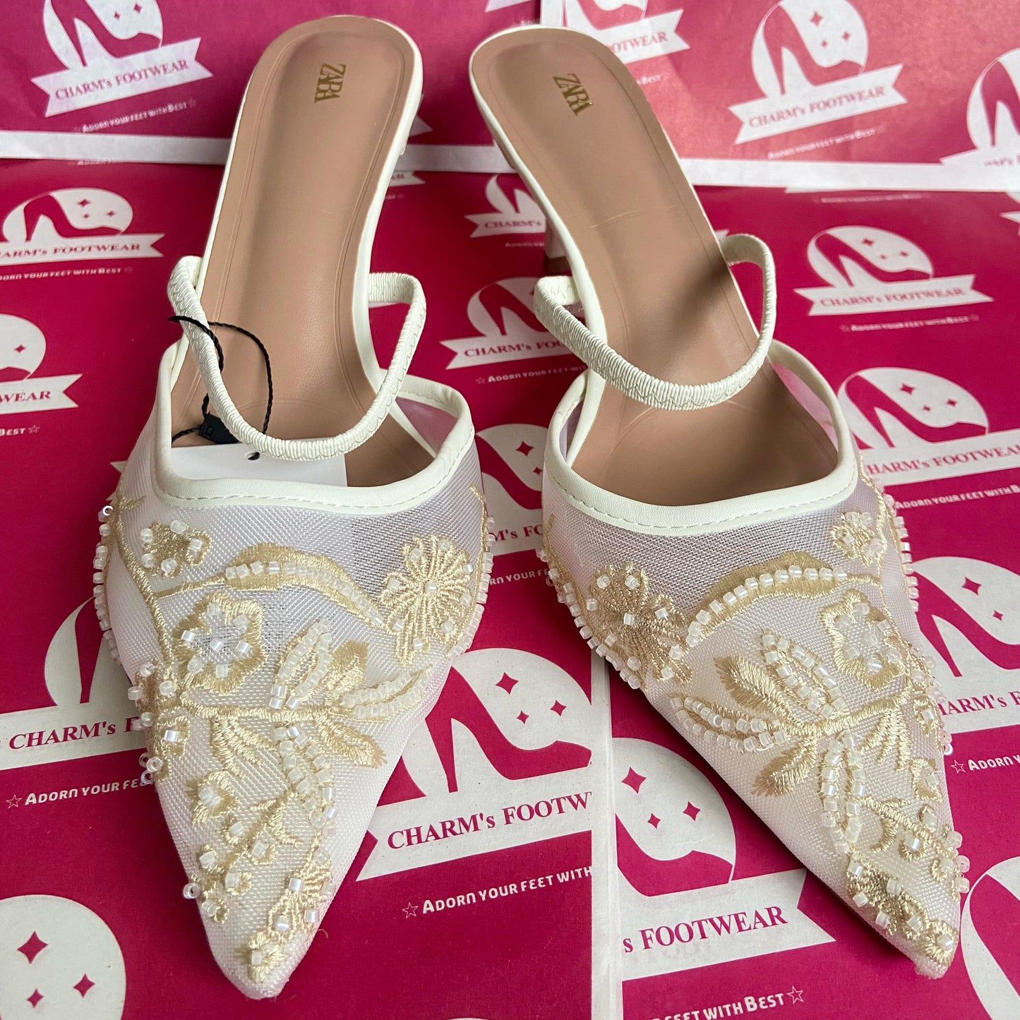 ZARA pearls white beauty😍