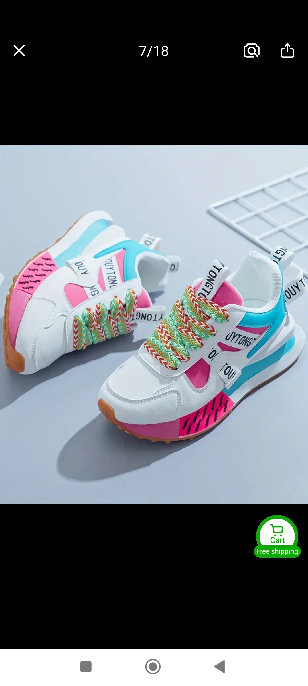 Korean HighQuality Rainbow Sneakers