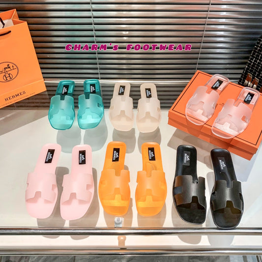 HERMES jelly Slippers