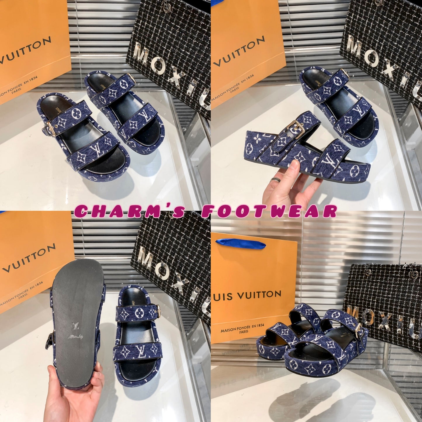 LV Denim FlipFlops (PreOrder)
