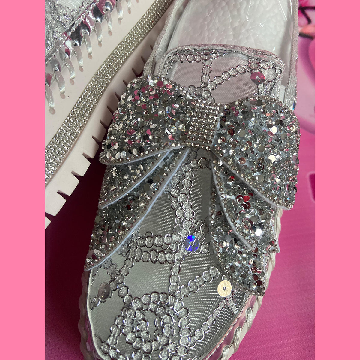 Korean Bow Mesh Sneakers