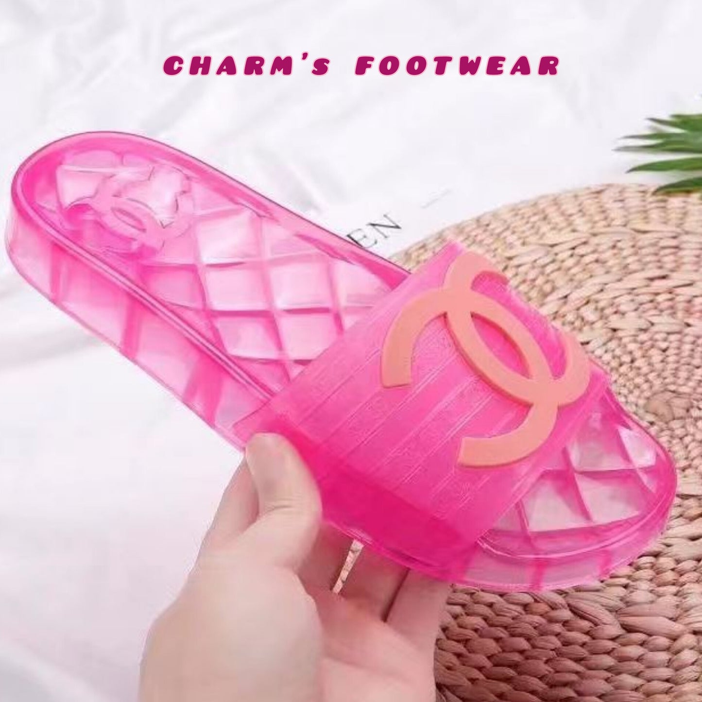 CHANNEL jelly Slippers