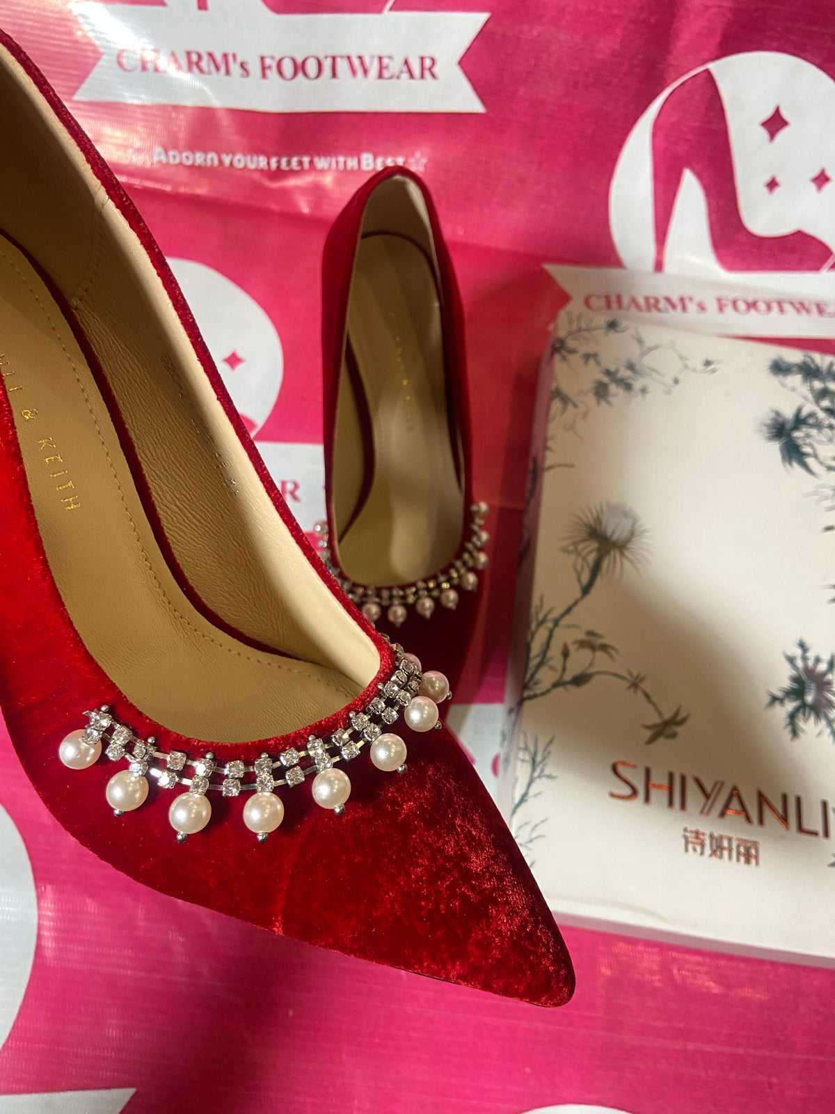 Velvet High Heels