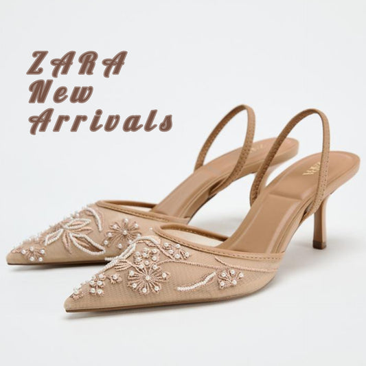ZARA Pearl Embellished Heels ( PreOrder )