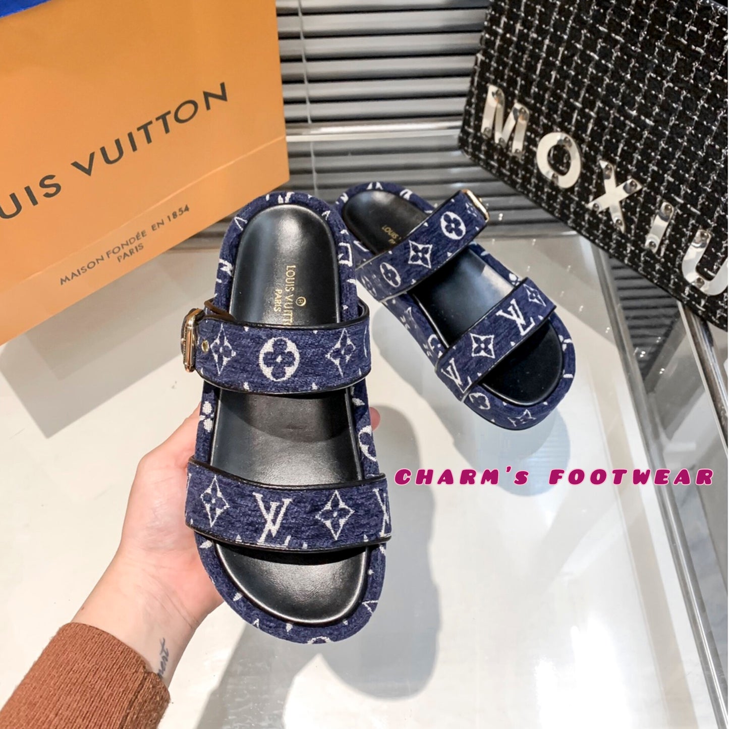 LV Denim FlipFlops (PreOrder)