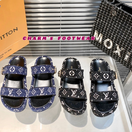 LV Denim FlipFlops (PreOrder)