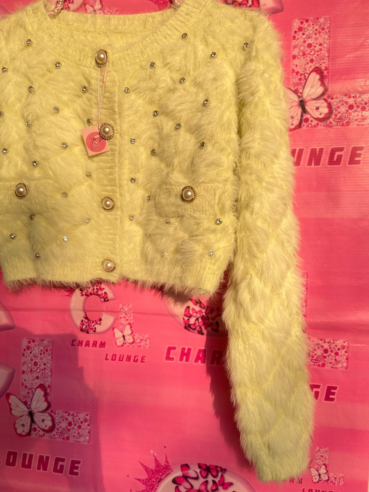 Fur Faux Korean Crop Top Sweater