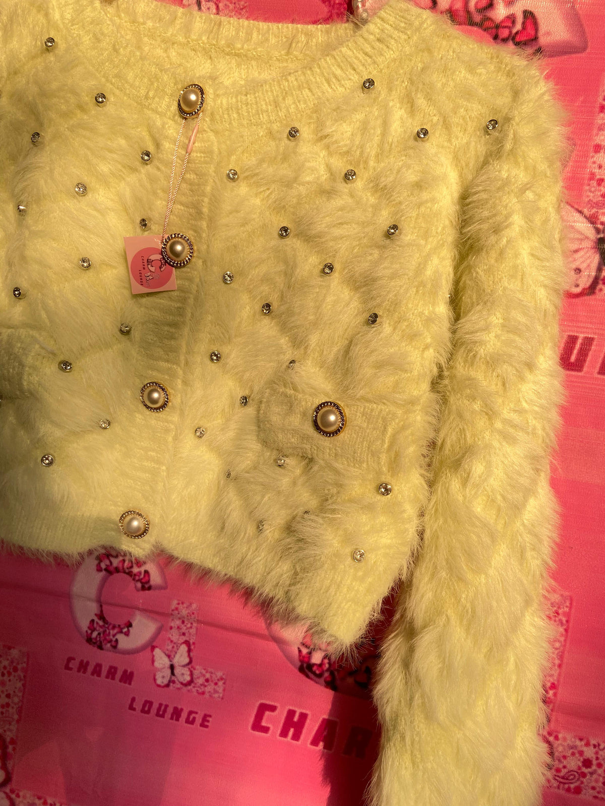 Fur Faux Korean Crop Top Sweater